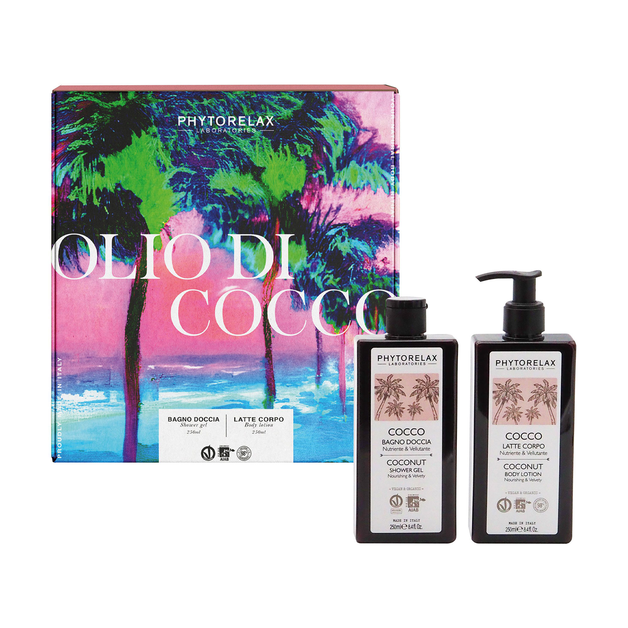 Набір для тіла Phytorelax Laboratories Coconut (гель для душу, 250 мл + лосьйон для тіла, 250 мл)